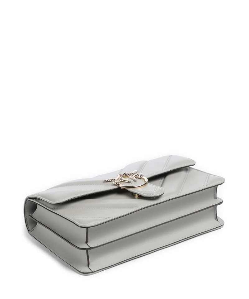 Pinko Love One Classic Sac porté épaule grigio perla/gold mordore