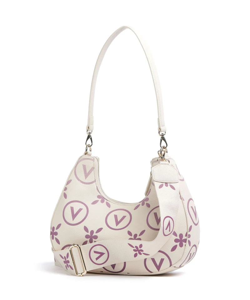 Valentino Bags Samba Re Print Sac porté épaule ecru/rosa