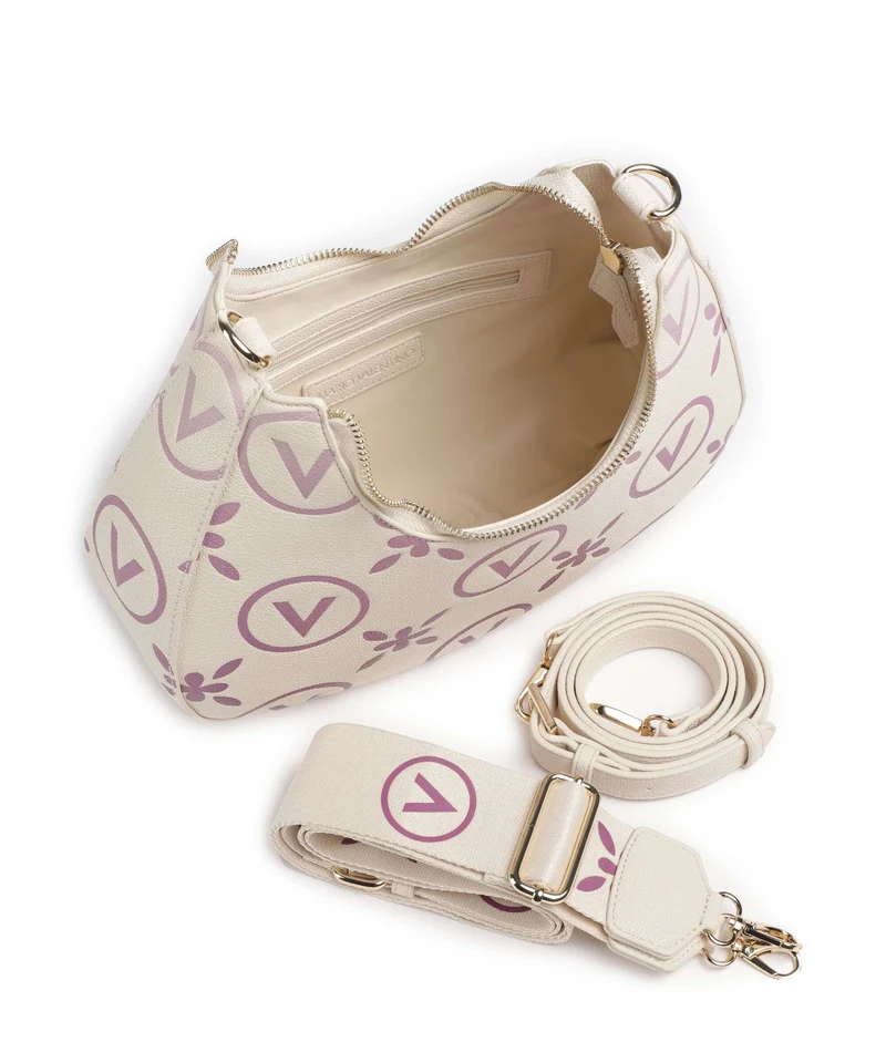 Valentino Bags Samba Re Print Sac porté épaule ecru/rosa