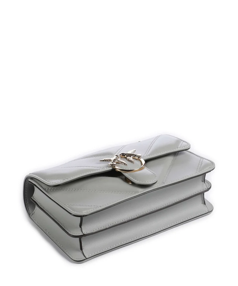 Pinko Love One Mini Sac porté épaule grigio perla/gold mordore