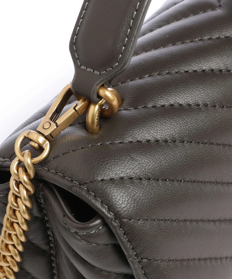 Pinko Love Lady Puff Mini Sac à main verde fango/antique gold