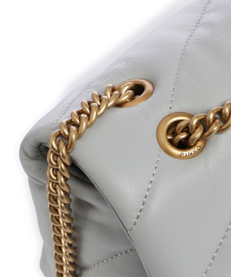Pinko Love Puff Mini Sac porté épaule grigio perla/antique gold