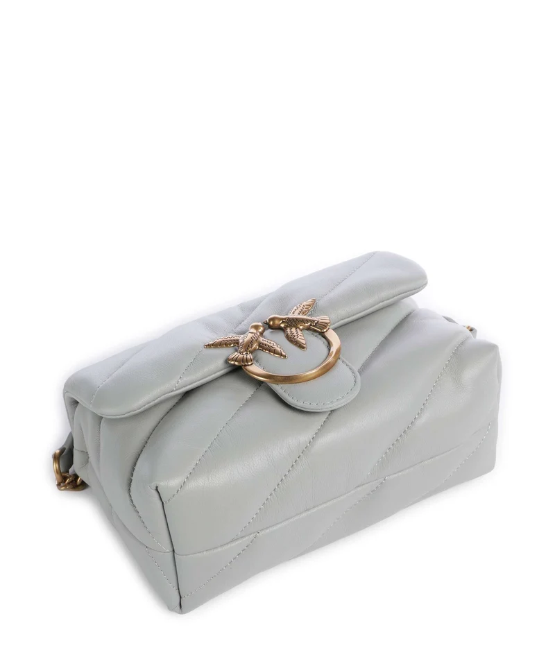 Pinko Love Puff Mini Sac porté épaule grigio perla/antique gold