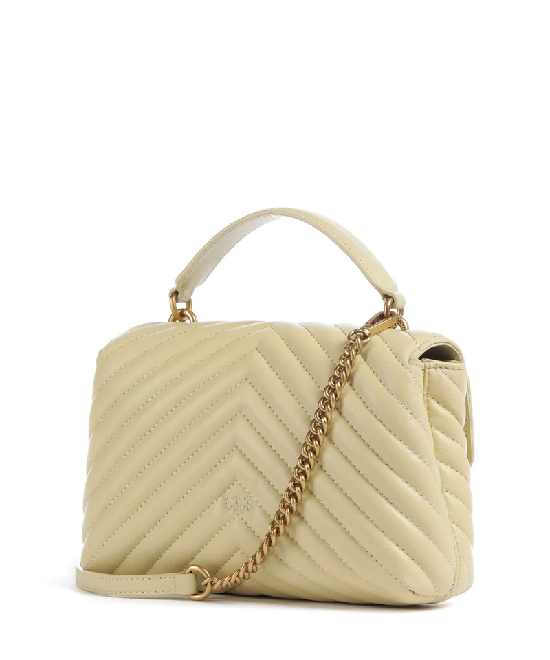 Pinko Love Lady Puff Mini Sac à main giallo vaniglia/antique gold