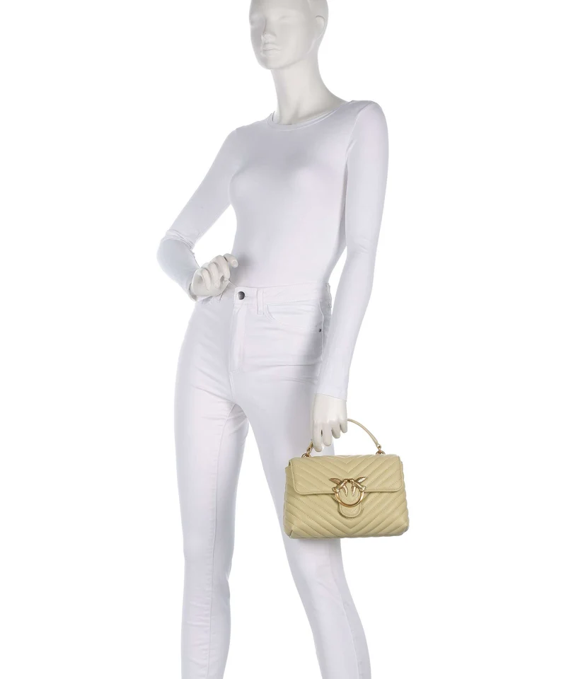 Pinko Love Lady Puff Mini Sac à main giallo vaniglia/antique gold