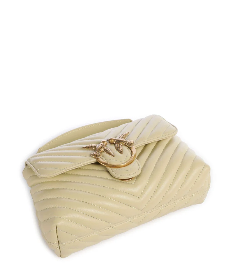 Pinko Love Lady Puff Mini Sac à main giallo vaniglia/antique gold