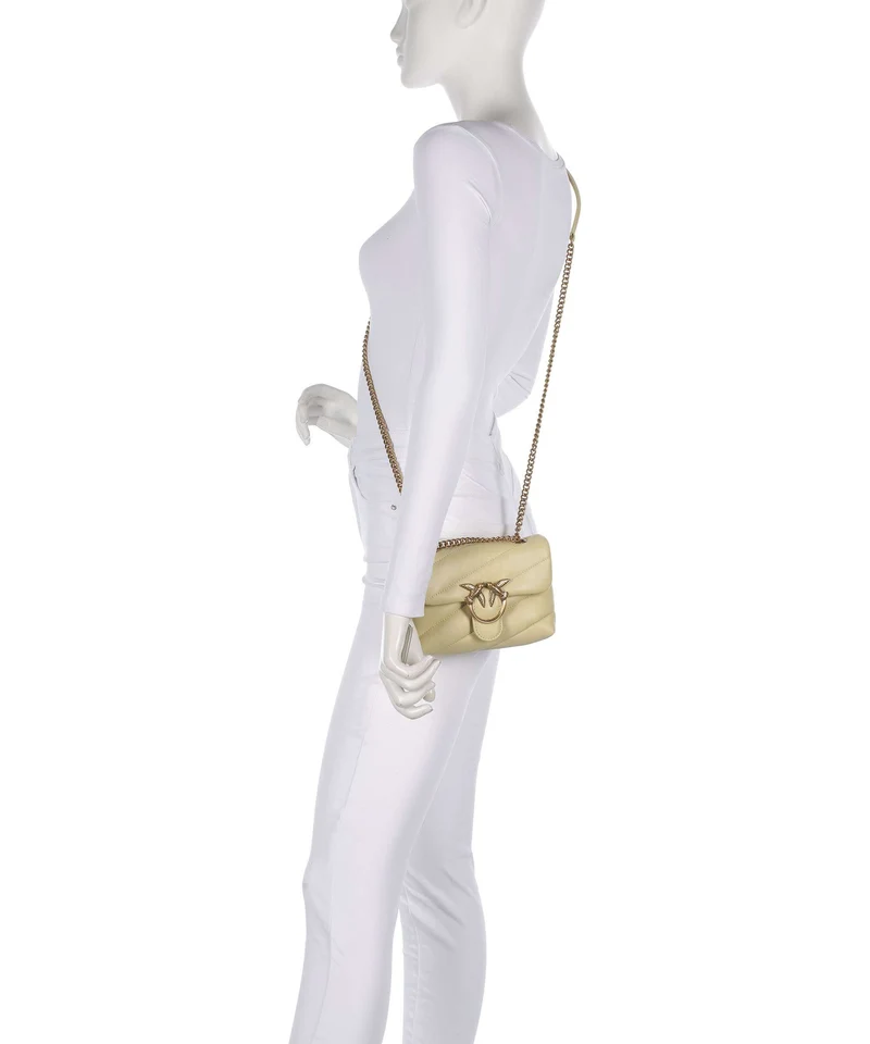 Pinko Love Puff Baby Sac porté épaule giallo vaniglia/antique gold