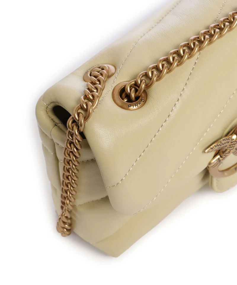 Pinko Love Puff Baby Sac porté épaule giallo vaniglia/antique gold