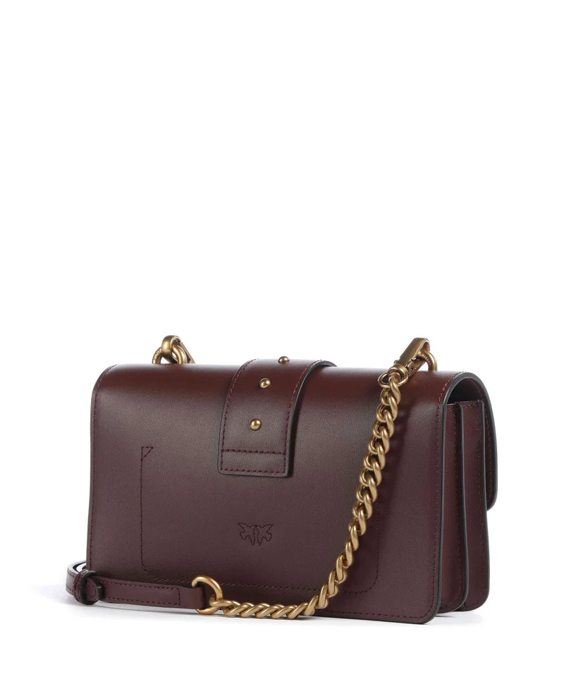 Pinko Love One Mini Sac bandoulière burgundy wine/antique gold
