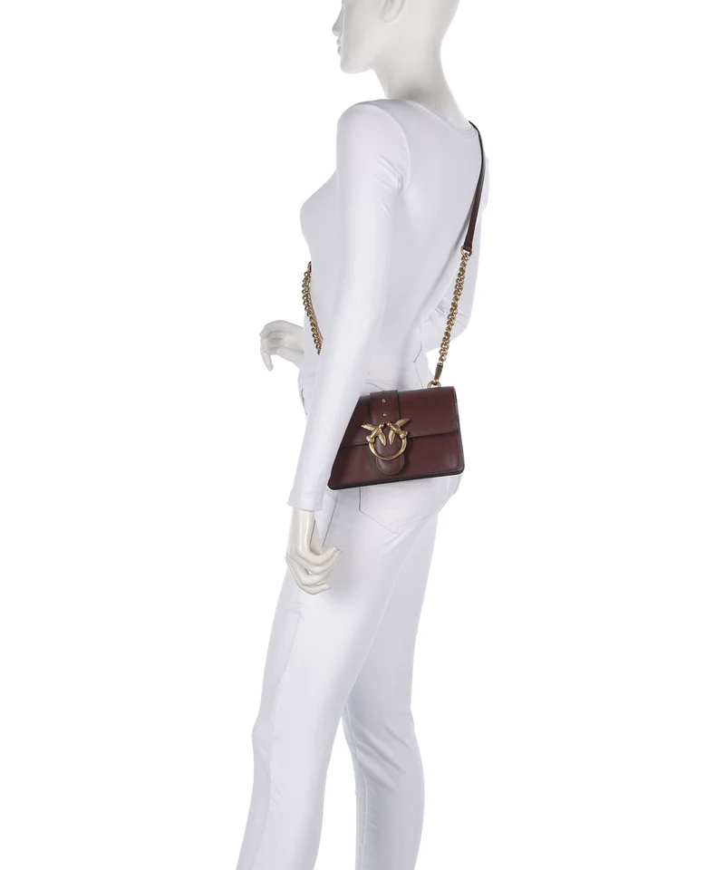 Pinko Love One Mini Sac bandoulière burgundy wine/antique gold