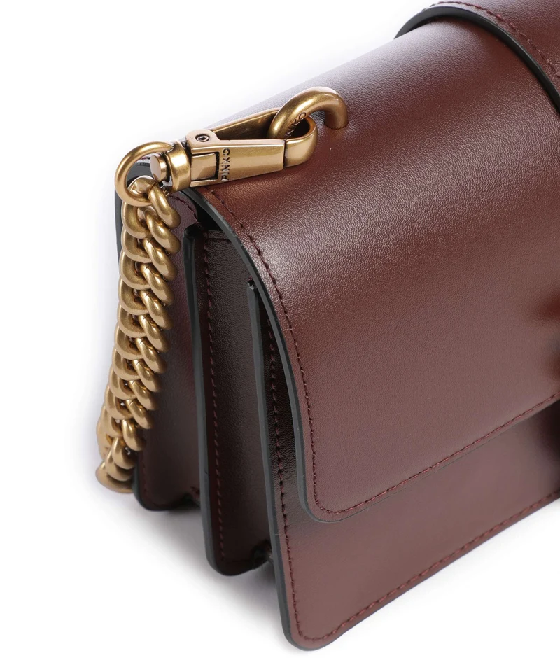 Pinko Love One Mini Sac bandoulière burgundy wine/antique gold