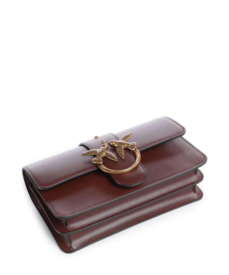 Pinko Love One Mini Sac bandoulière burgundy wine/antique gold