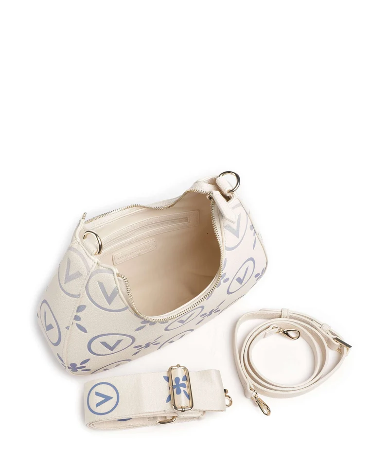 Valentino Bags Samba Re Print Sac porté épaule ecru/bluette