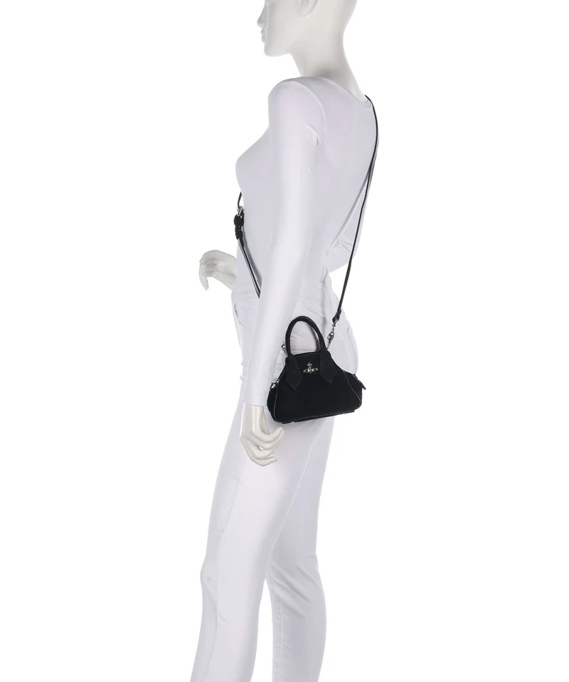 Vivienne Westwood Yasmine Suede Mini Sac bandoulière black