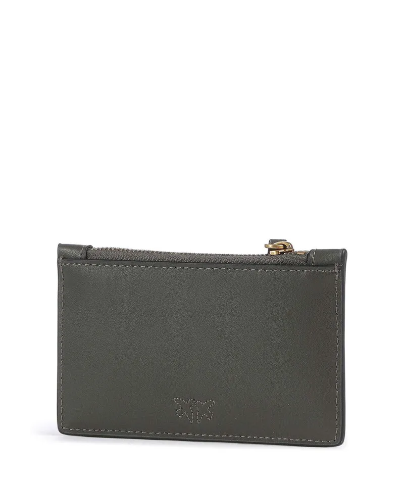 Pinko Airone Étui à cartes crédit verde fango/antique gold