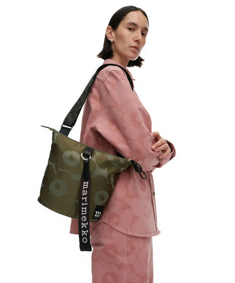 Marimekko Carry All Unikko Sac bandoulière green/light green