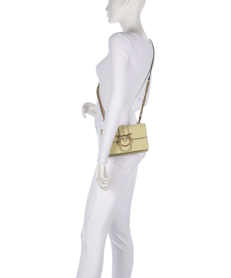 Pinko Love One Mini Sac bandoulière giallo vaniglia/antique gold