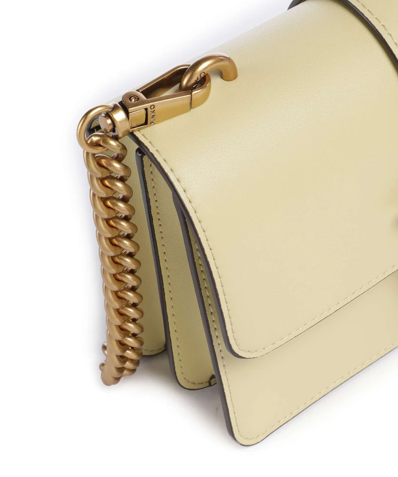 Pinko Love One Mini Sac bandoulière giallo vaniglia/antique gold