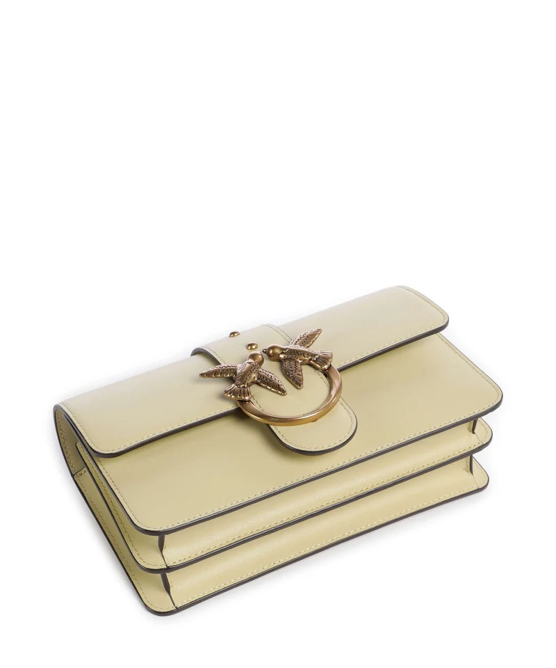 Pinko Love One Mini Sac bandoulière giallo vaniglia/antique gold