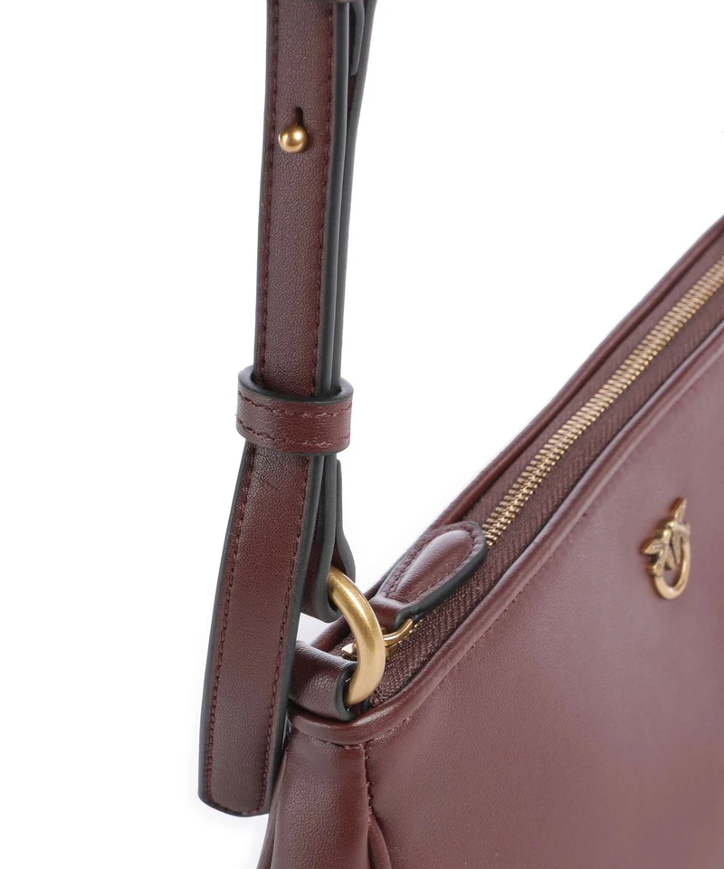 Pinko Half Moon Mini Sac bandoulière burgundy wine/antique gold