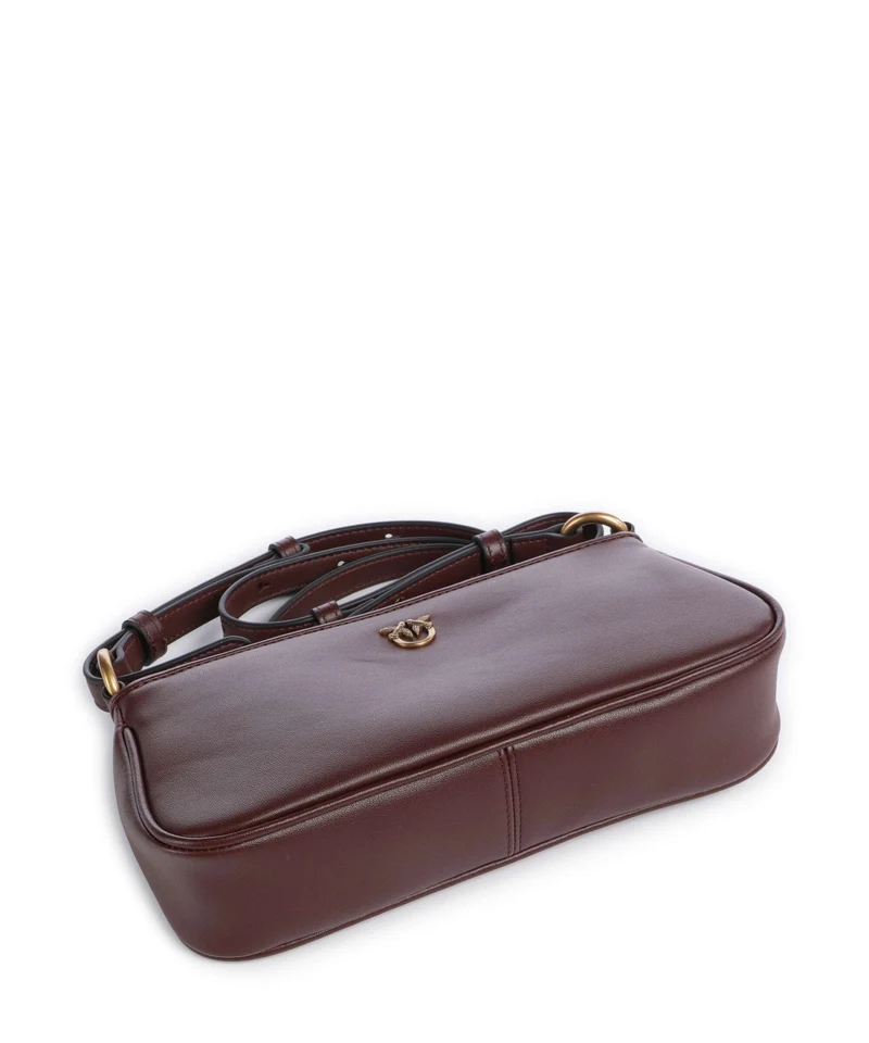 Pinko Half Moon Mini Sac bandoulière burgundy wine/antique gold