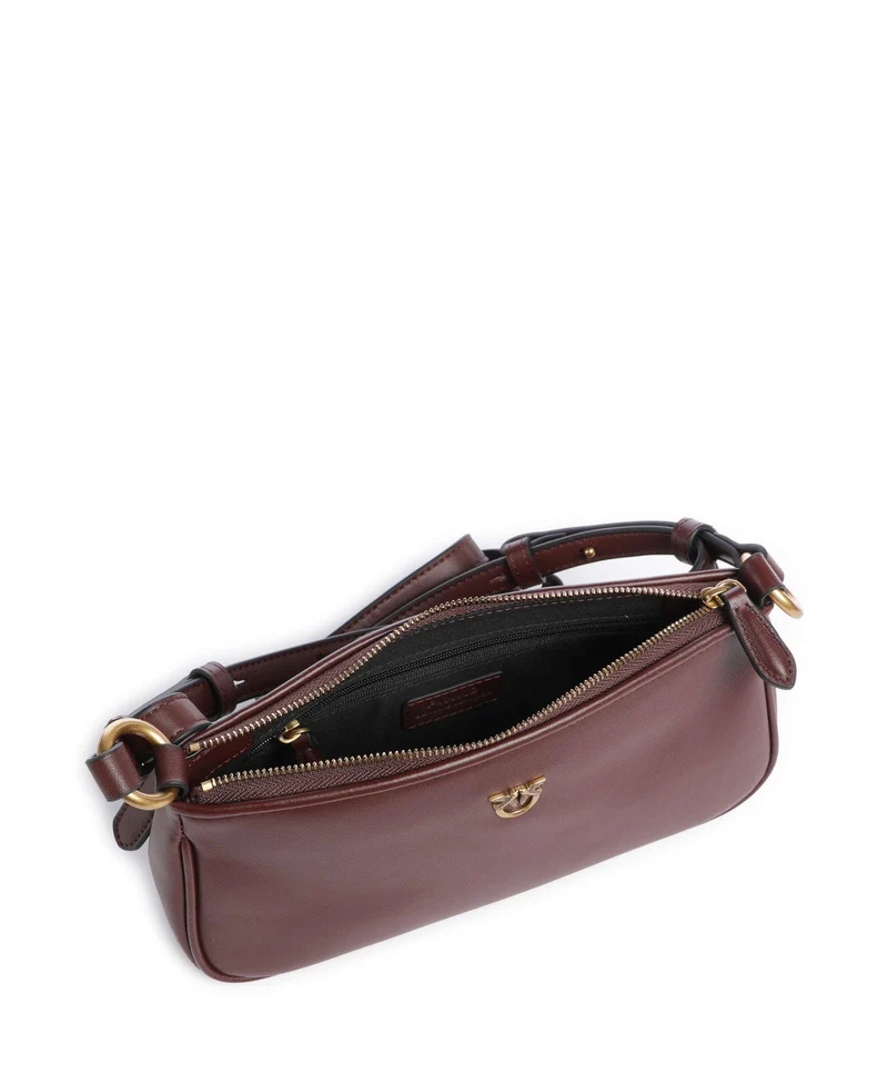 Pinko Half Moon Mini Sac bandoulière burgundy wine/antique gold