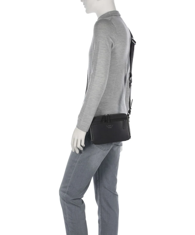 Emporio Armani Business Regenerated Sac bandoulière ebony