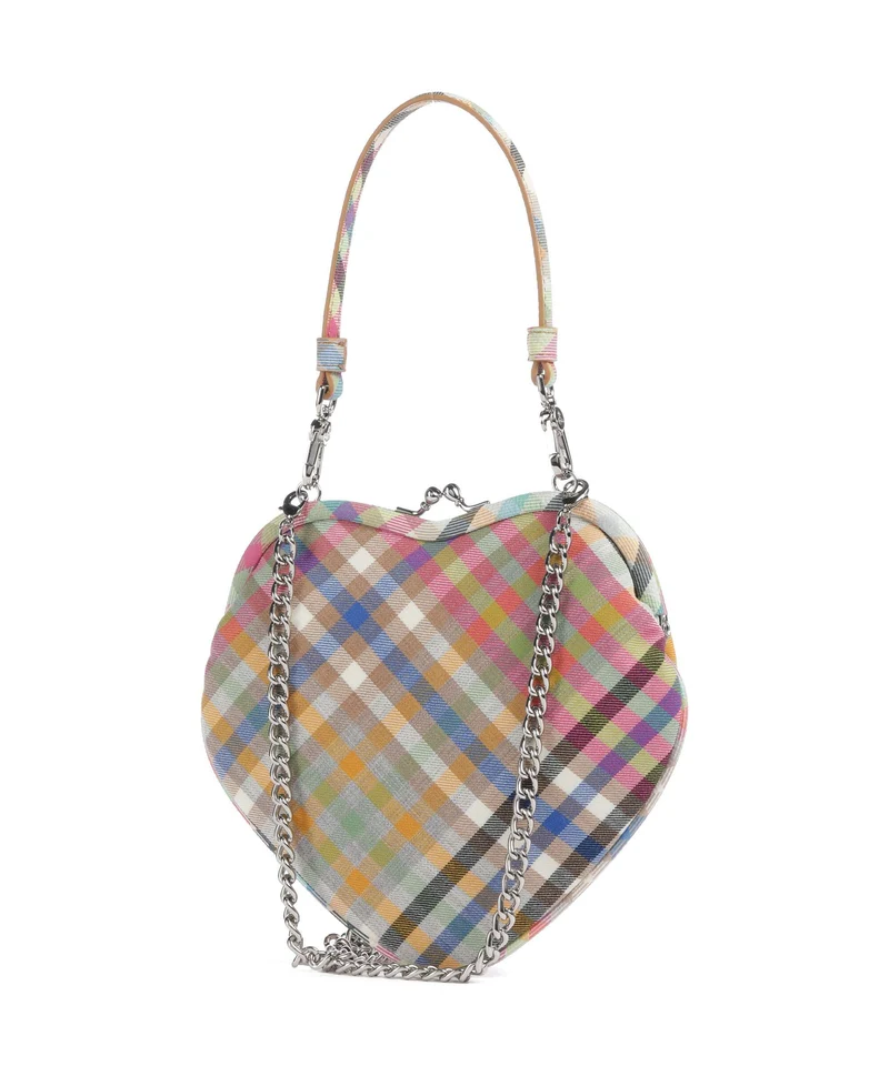 Vivienne Westwood Belle Heart Frame Heather Check Sac bandoulière multicolour