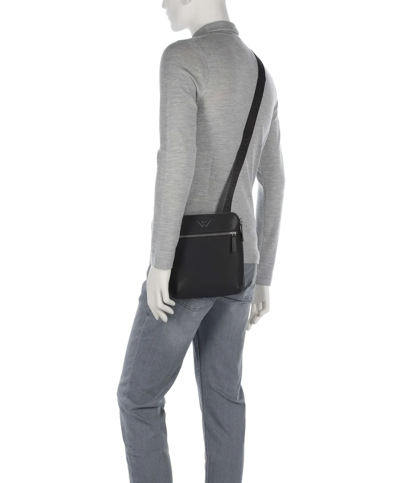 Emporio Armani Business Regenerated Sac bandoulière ebony