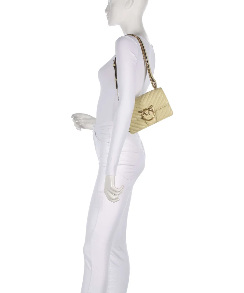 Pinko Love One Mini Sac porté épaule giallo vaniglia/antique gold