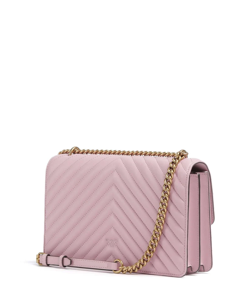 Pinko Love One Classic Sac porté épaule rosa chiaro/antique gold