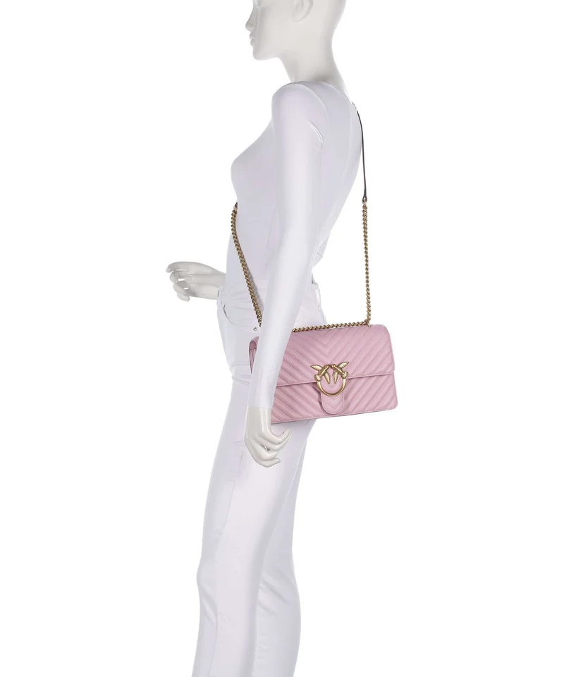 Pinko Love One Classic Sac porté épaule rosa chiaro/antique gold