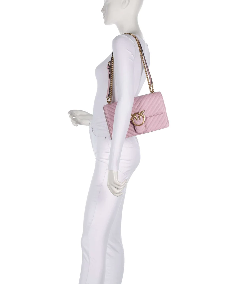 Pinko Love One Classic Sac porté épaule rosa chiaro/antique gold