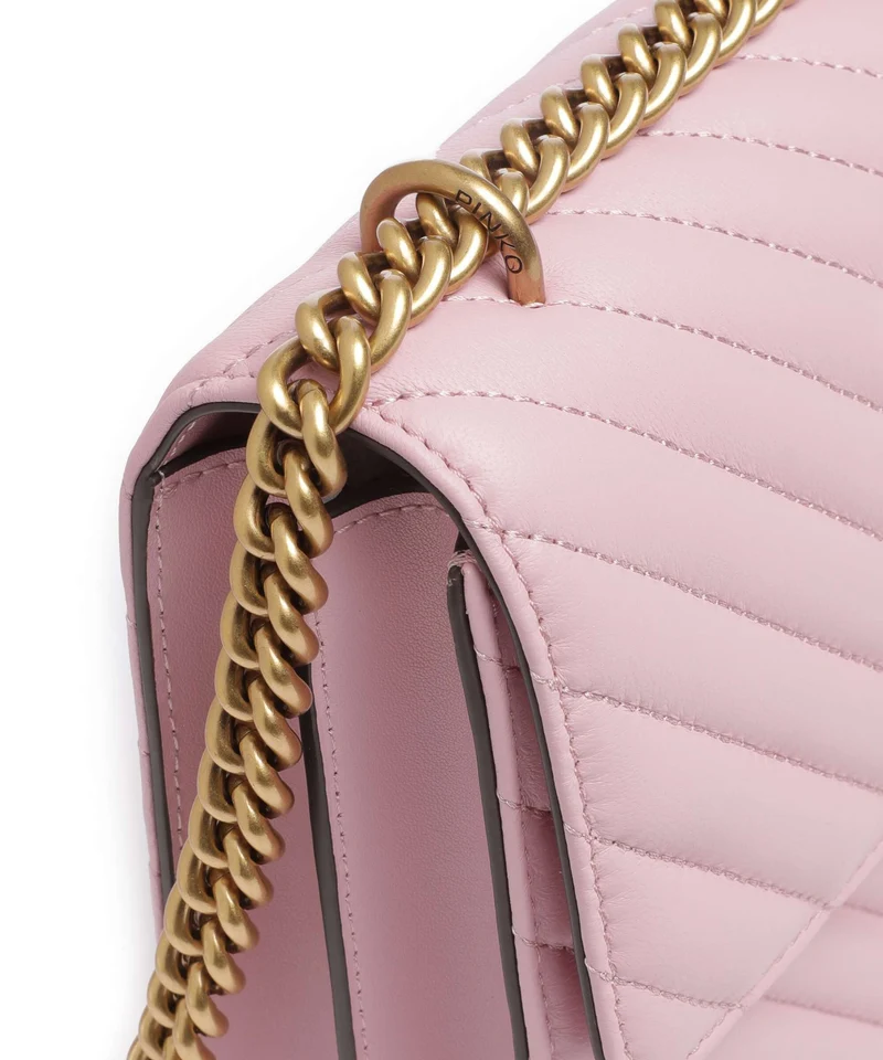 Pinko Love One Classic Sac porté épaule rosa chiaro/antique gold