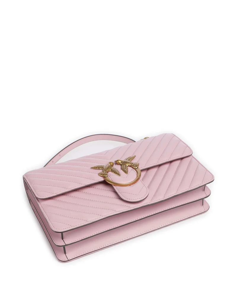 Pinko Love One Classic Sac porté épaule rosa chiaro/antique gold