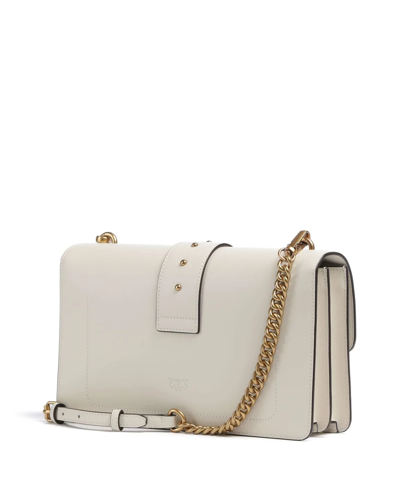 Pinko Love One Classic Sac bandoulière bianco seta/antique gold