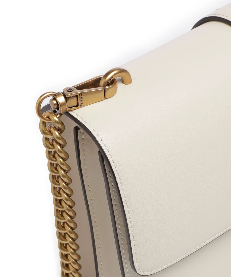 Pinko Love One Classic Sac bandoulière bianco seta/antique gold