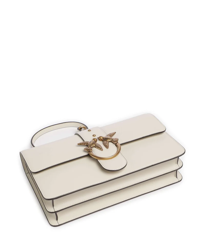 Pinko Love One Classic Sac bandoulière bianco seta/antique gold