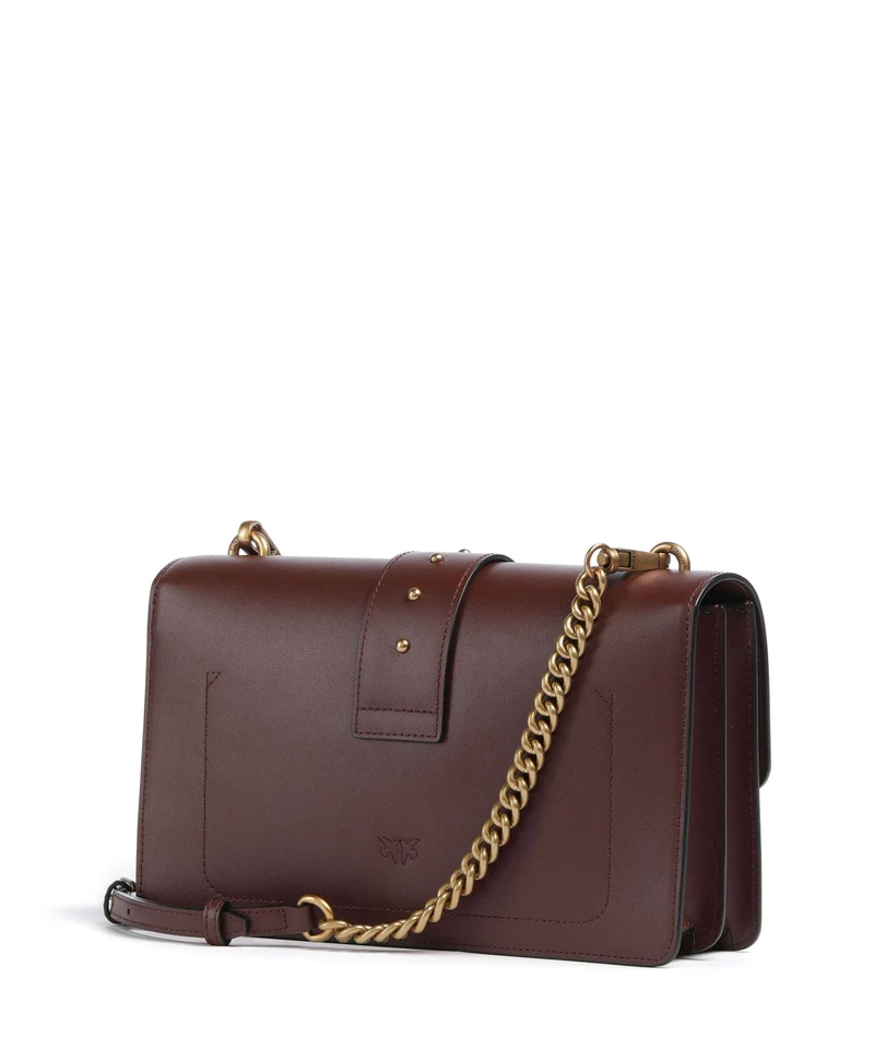 Pinko Love One Classic Sac bandoulière rosso vino/antique gold