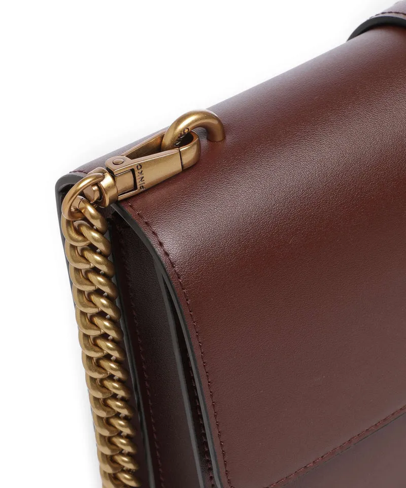 Pinko Love One Classic Sac bandoulière rosso vino/antique gold