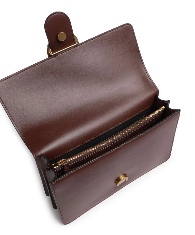 Pinko Love One Classic Sac bandoulière rosso vino/antique gold