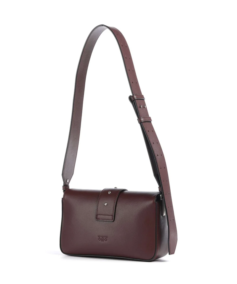 Pinko Love One Mini Slouchy Sac porté épaule burgundy wine/old silver