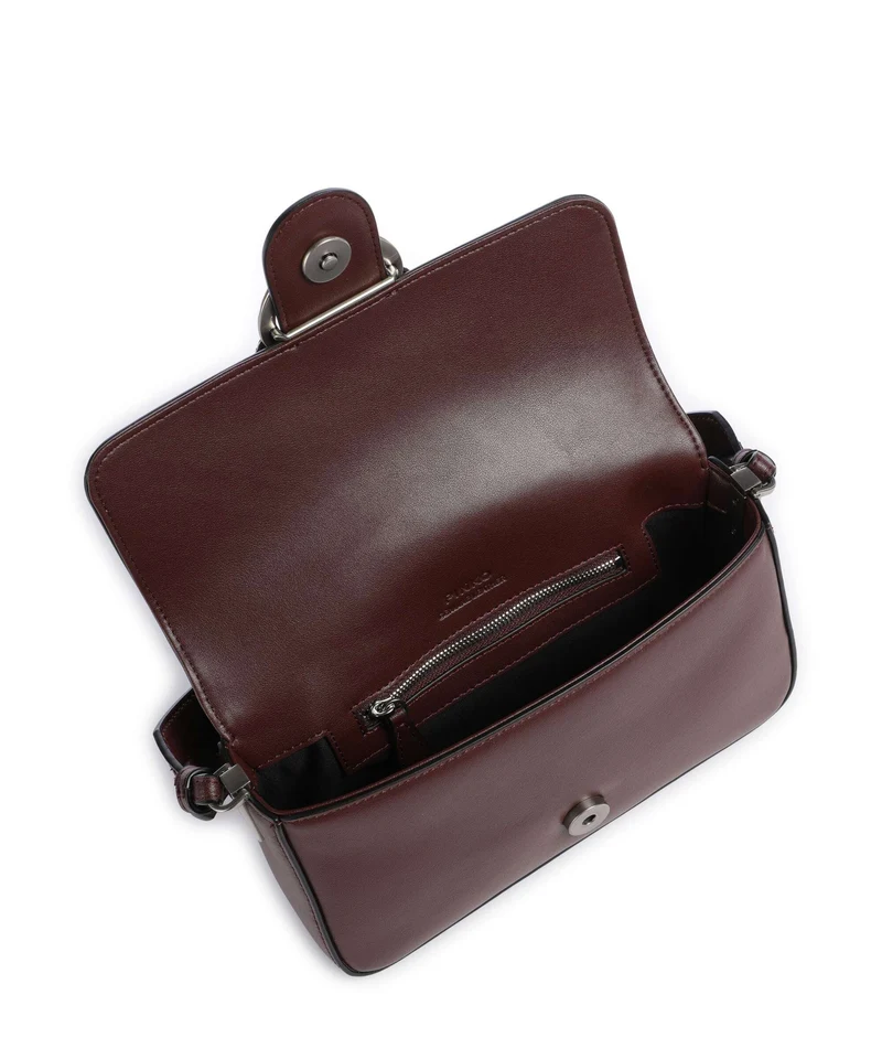 Pinko Love One Mini Slouchy Sac porté épaule burgundy wine/old silver