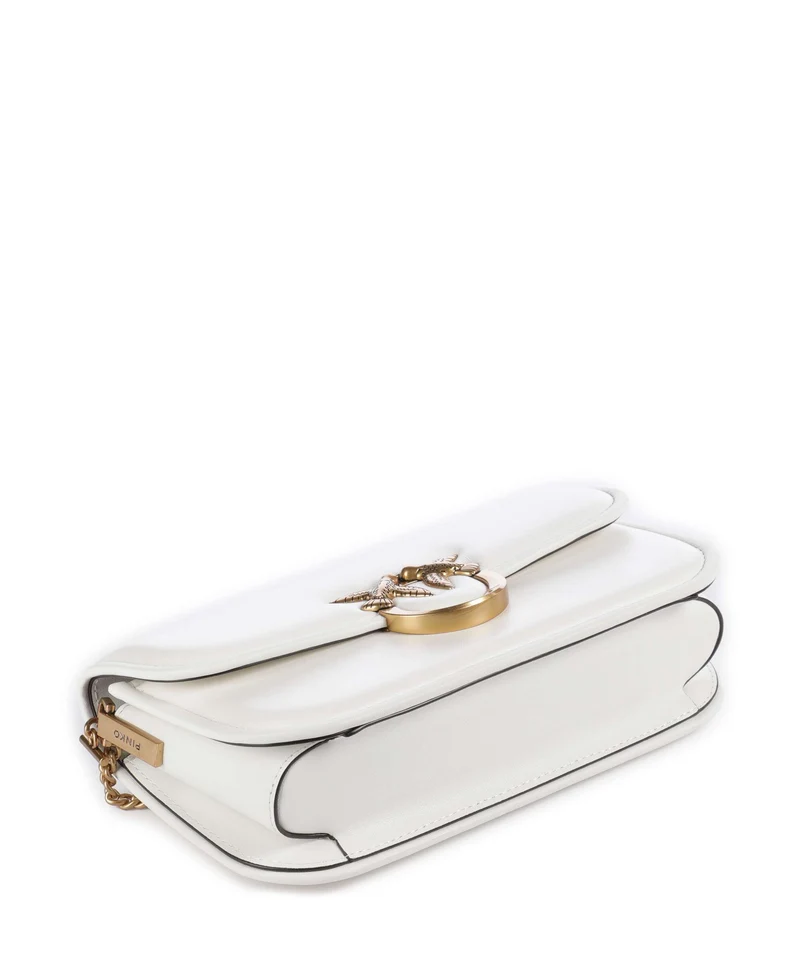 Pinko Love Box Horizontal Sac porté épaule bianco nembo/antique gold