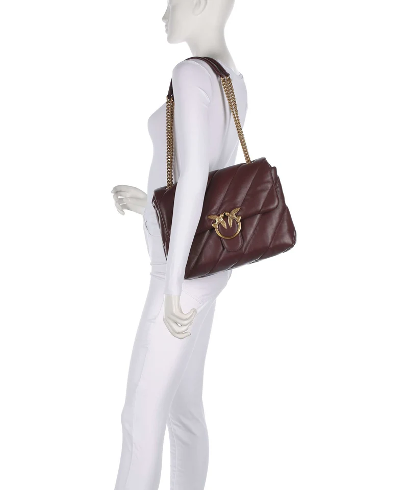 Pinko Love Puff Big Sac porté épaule burgundy wine/antique gold