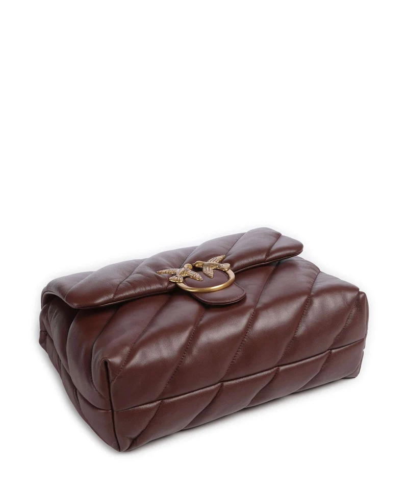 Pinko Love Puff Big Sac porté épaule burgundy wine/antique gold