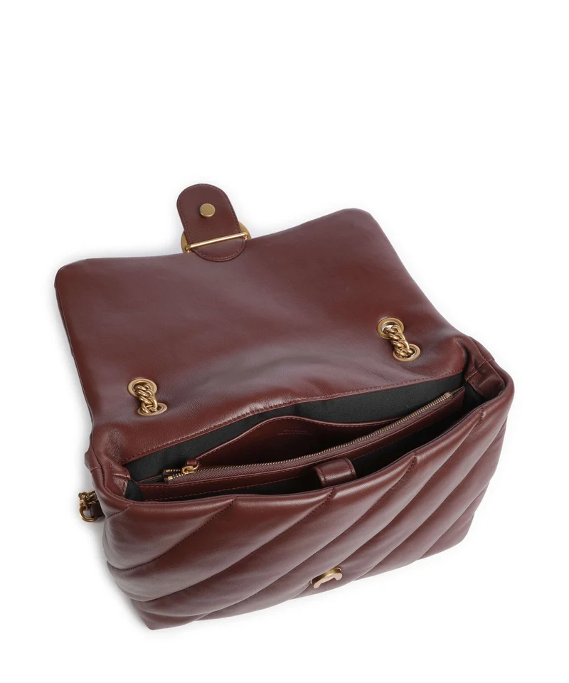 Pinko Love Puff Big Sac porté épaule burgundy wine/antique gold