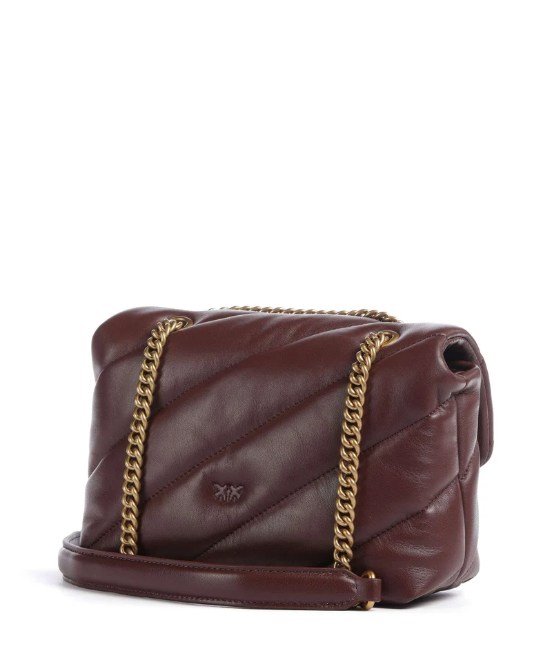 Pinko Love Puff Mini Sac porté épaule burgundy wine/antique gold