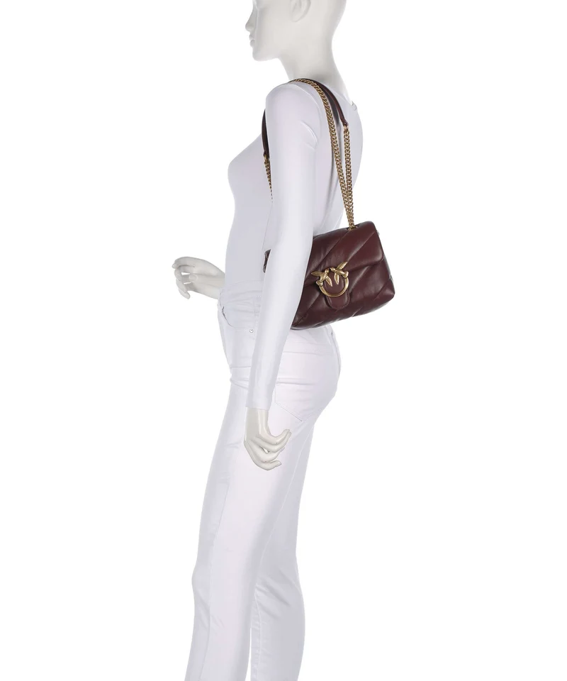 Pinko Love Puff Mini Sac porté épaule burgundy wine/antique gold