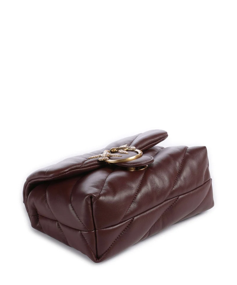 Pinko Love Puff Mini Sac porté épaule burgundy wine/antique gold